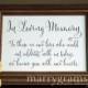 In Loving Memory Sign Table Card - Wedding Reception Seating Signage - Family Photo Table Sign - Matching Numbers Available - SS07