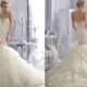 2015 New Beaded Crystal Sweetheart Spring Mermaid Wedding Dresses Organza Ruffles Lace Zipper Button Bridal Gown Online with $172.78/Piece on Hjklp88's Store 