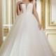 2015 New Sheer Sexy V-Neck Maya Fashion A-Line Spring Wedding Dresses Illusion Backless Tulle Vintage Applique Court Train Bridal Gown Online with $124.61/Piece on Hjklp88's Store 
