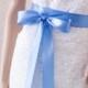 Wedding Sash, FRENCH BLUE Bridal Sash, Satin Ribbon Sash, Satin Bridal Sash, Bridesmaids Sash