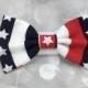 Patriotic Bunting Stripes Fourth of July Small Pet Dog Cat Bow / Bow Tie