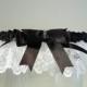 FRENCH MAID wedding garter a PETERENE original.Embroidered Lace