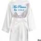 Personalized Knee Length Satin Bridal Robe with Name on the Back, Bride Robe, Satin Bridesmaid Robes