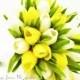 Real Touch Yellow White Tulips Bridal Bouquet Tulip Wedding Flower Real Touch Real Touch Artificial Tulips Yellow White Wedding Bouquet