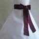 Flower Girl Dresses - WHITE with Burgundy (FD0CO8) - Wedding Easter Junior Bridesmaid - For Children Toddler Kids Teen Girls