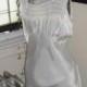 1930s Hollywood Regency White Nightgown Silk and Lace Bridal Plus Size Vintage Lingerie L/XL