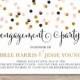 Modern engagement party invitation / engagement party invite / engagement shower invitation / DIY Printable