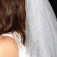 Wedding or Bachelorette Party 2-Tier Veil Hair Clip - Extra Long Length