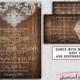 3PC "Wood & Lace" Collection - Save the Date, Invitation, Response Card (Printable File Only) Rustic Country Wedding
