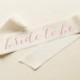 Bride To Be Sash - Baby Pink on Ivory