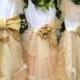 Junior Bridesmaid Peach And Gold Gown