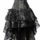 Black Corset High-Low Layer Skirt Gothic Party Dress
