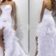 2013 New Arrival Short Front Long Back White Wedding Dresses Ruffles Destination Simple Hi Lo Summer Beach Bridal Gowns P4707 Online with $99.98/Piece on Hjklp88's Store 