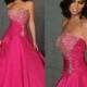 2014 New Sweetheart Full Skirt Crystal Encrusted Bust Floor Straight Strapless Drop Pink Prom Dresses Evening Dresses Online with $80.63/Piece on Hjklp88's Store 