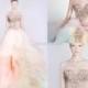 2014 New A-Line Sweetheart Wedding Dresses Luxury Crystal Beads Organza Floor Length Cascading Ruffles Wedding Dress Bridal Evening Gown Online with $136.38/Piece on Hjklp88's Store 