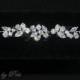 Bridal Jewelry Bracelet Wedding Jewelry Pearls Bridal Bracelet - Bridal Clear Rhinestone and Swarovski White Pearls Bracelet