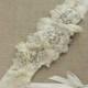 Wedding dress belt 3D Lace sash Lace belt Rhinestone sash bridal belts bridal sahes IVORY applique sash crystal sash floral sash Lace belt