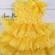 Yellow Easter Dress..Flower Girl Dress..1st Birthday Dress.. Tutu Dress.Tea Party..Yellow.newborn coming Home Lace Dress..fairy tutu dress