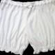Womens Bloomers -XL/1X Size - White with White Bows