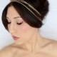 Gold Bridal headband, rhinestone wrap, tiara, wedding headpiece, wedding accessory, bridal headpiece, boho, - Le Luvre - by DeLoop
