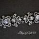 Wedding Bracelet, Bridal Bracelet, Crystal Flower Bracelet, Victorian Bracelet, Vintage Style jewelry, Swarovski Bracelet, (Veronica)