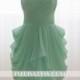 Sweetheart Knee-length Short Mint Bridesmaid Dress Wedding Party Dress Prom Dress 2014