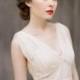 Zlata // Flowy Airy Wedding Dress - Chiffon Wedding Dress - Beige Wedding Gown - Bohemian Wedding Dress - Antique Wedding Dress - Vintage