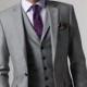 Custom Made Slim Fit Groom Tuxedos Light Grey Side Slit Best Man Suit Wedding Groomsman/Men's Suits Bridegroom Jacket Pants Tie Vest G379 Online with $75.4/Piece on Hjklp88's Store 