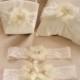 SALE -  Flower Girl Basket ..  Wedding Garter .. Wedding Ring Pillow ..   Pink, Aqua,  Ivory or all white