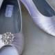 Wedding Shoes Wedge Shoes Bridal Wedges with Crystal Brooch Dyeable Shoes Pick Your color