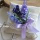 Lavender Burlap Ring Bearer Pillow, Vintage Wedding Ring Pillow, Rustic Wedding, Wedding Ring Pillow by Selinish- code: RP154lavender