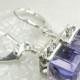 Tanzanite Crystal Purple Earrings, Silver, Swarovski Dangle, Bridesmaid Earrings, Purple Bridal Earrings, Wedding Jewelry, Handmade