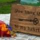 Wooden Wedding Ring Box - You Have the Key to My Heart Ring Box for Ring Bearer - Rustic