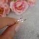 1/2 Carat, Solitaire Engagement Ring, 4 Prong, Round, Pink Diamond Simulant, Wedding, Promise Ring, Bridal, Sterling Silver, 14k Gold Option