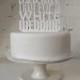 It's A Nice Day For A White Wedding' Wedding Cake Topper
