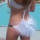 Bachelorette Party or Bridal Booty Veil - Add a little Pow to your Bikini or Skirt