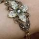 Flower Bracelet, Weddings, Beadwork, Crystal Bracelet, Pearl Bracelet, Flower Bracelet, Bridesmaid Set, Ivory Bracelet, Mother's Day