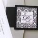 DIY Black and White Damask Pocket Folder Wedding Invitation