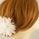 Pure Silk, Ivory Wedding Hair Flower Comb, Floral Wedding Head Piece, Bride Headpiece, Summer Wedding Hair Flower, Bridal Hairpiece