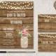 Rustic Wedding Invitation, Digital File, DIY Printable Stationery Set - Country Mason Jar Invitation