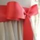 Coral pink wedding sash, bridal sash, bridesmaid sash, bridal belt, 1.5 inch satin ribbon