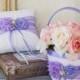 Orchid Flower Girl Basket, Wedding Ring Bearer Pillow, Purple Wedding Ring Pillow, Wedding Pillow, Flower Girl basket, Custom Color