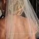 Wedding Veil - Pearl Veil, Short Veil, Scattered Swarovski Pearls, Shoulder length - White, Diamond White, Ivory