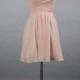 Sweetheart Short Pearl Pink Bridesmaid Dress, A-line Short Chiffon Bridesmaid Dress