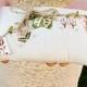 Rustic Woodland Ring Bearer Pillow, Country Wedding Ring Pillow, Muslin, Cotton