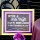 Chalk Board Sign - Date Night Sign - Wedding Sign - Bridal Shower Sign - Wedding Invitation- Wedding - Chalk Sign - Floral- INSTANT Download