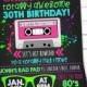 Totally Awesome Neon 80's Birthday Invitation