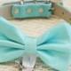 Blue Dog Bow Tie, Dog ring bearer, Pet Wedding accessory, Pet lovers, Beach wedding, Ocean