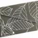 Envelope Clutch Purse - Tan Brown IKEA Leaf - Wedding Clutch, Bridesmaid Clutch, Party Clutch (LIMITED EDITION)