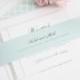 Mint Wedding Invitation - Mint, Script, Elegant, Classic, Vintage - 1940s Wedding Invitation  - Sample Set